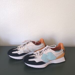 New Balance 327 Cordura NB Black Cream Orange Men Unisex Casual Shoe Size 11.5